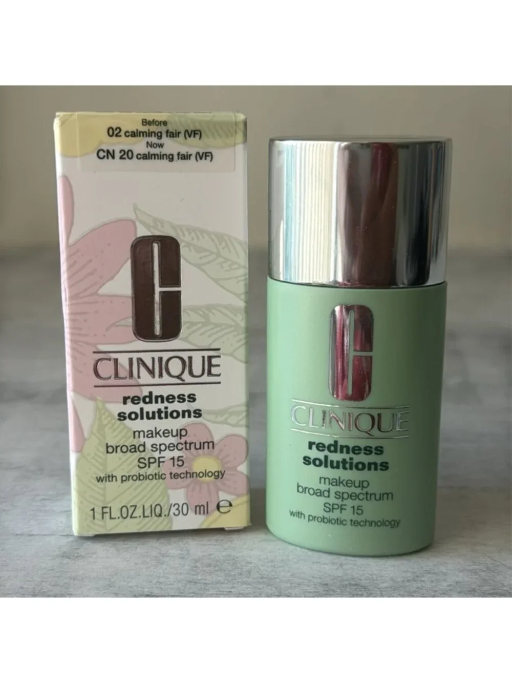 Clinique Redness Solutions Makeup “CN 20 Calming Fair” NIB